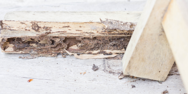 termite infestation on wood