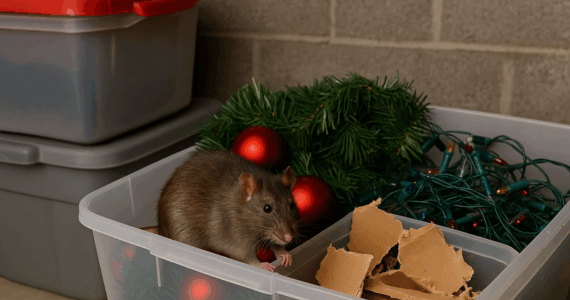 Holiday Storage Surprise: How Rodents Invade Your Decorations | Knockout Pest Control | Long Island Pest Control Services