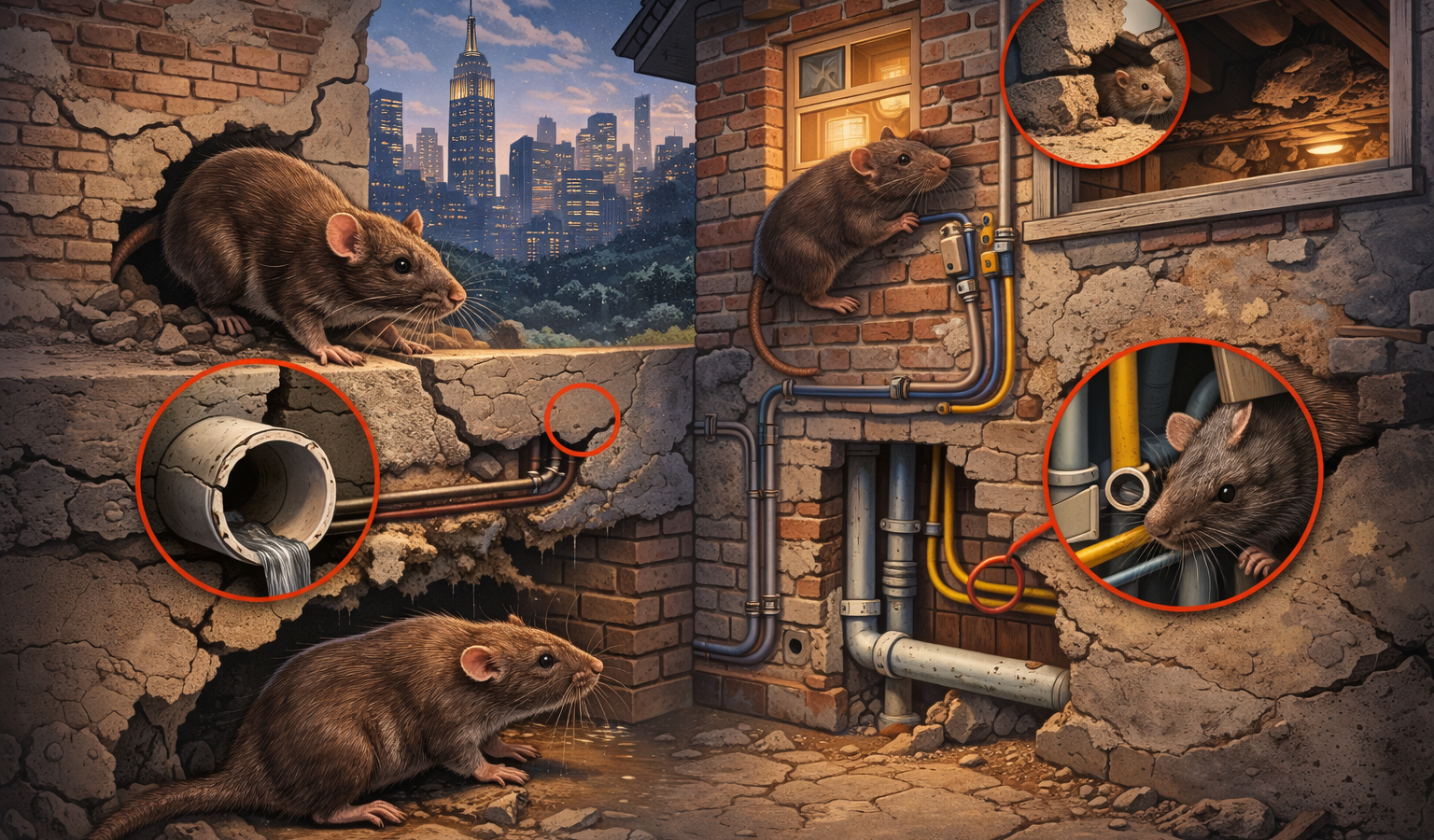 How Rats and Mice Enter NYC Homes Through Basements, Walls, and Utility Lines | Knockout Pest Control